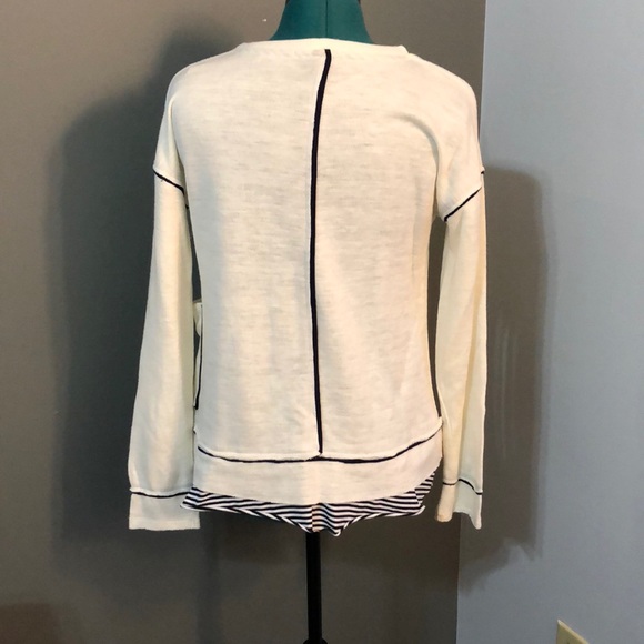 Cream layered look lightweight sweater - Picture 2 of 6